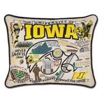 UNIVERSITY OF IOWA PILLOW BY CATSTUDIO