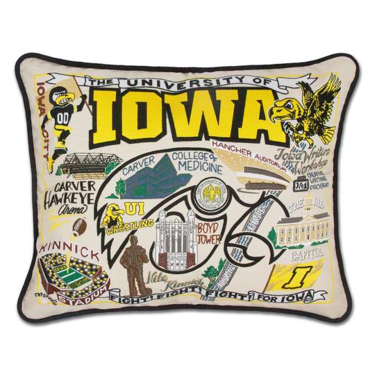 UNIVERSITY OF IOWA PILLOW BY CATSTUDIO