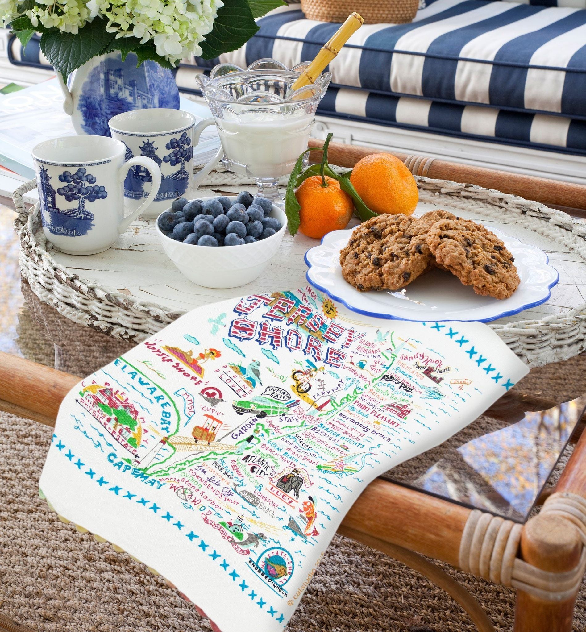JERSEY SHORE DISH TOWEL BY CATSTUDIO - A. Dodson's