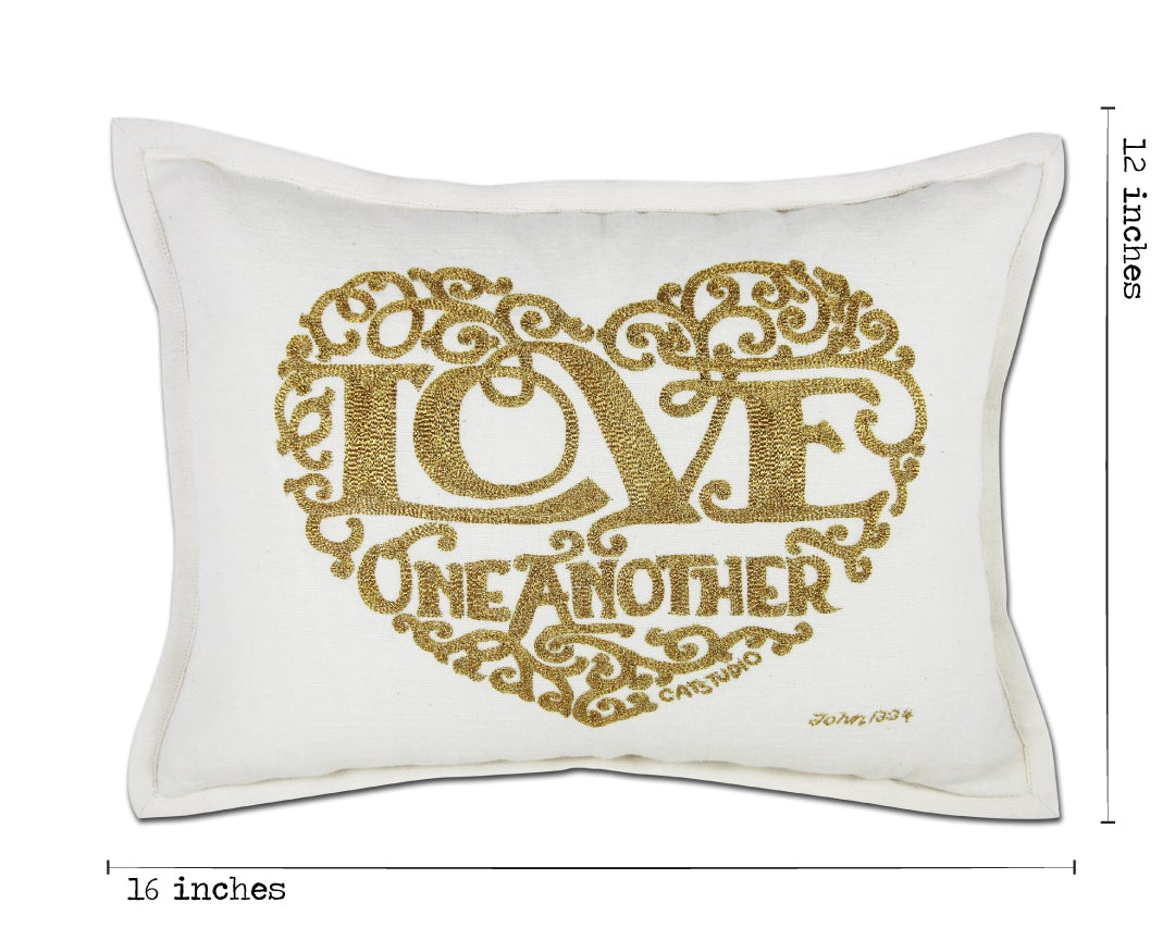 LOVE HEART LOVE LETTERS PILLOW BY CATSTUDIO - A. Dodson's