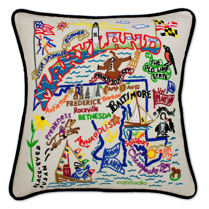MARYLAND PILLOW BY CATSTUDIO