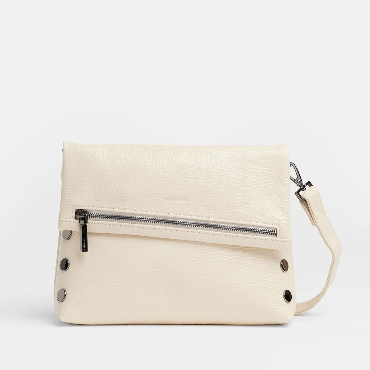 Hammitt Daniel Medium Satchel Bag in Marina Glaze/Gunmetal