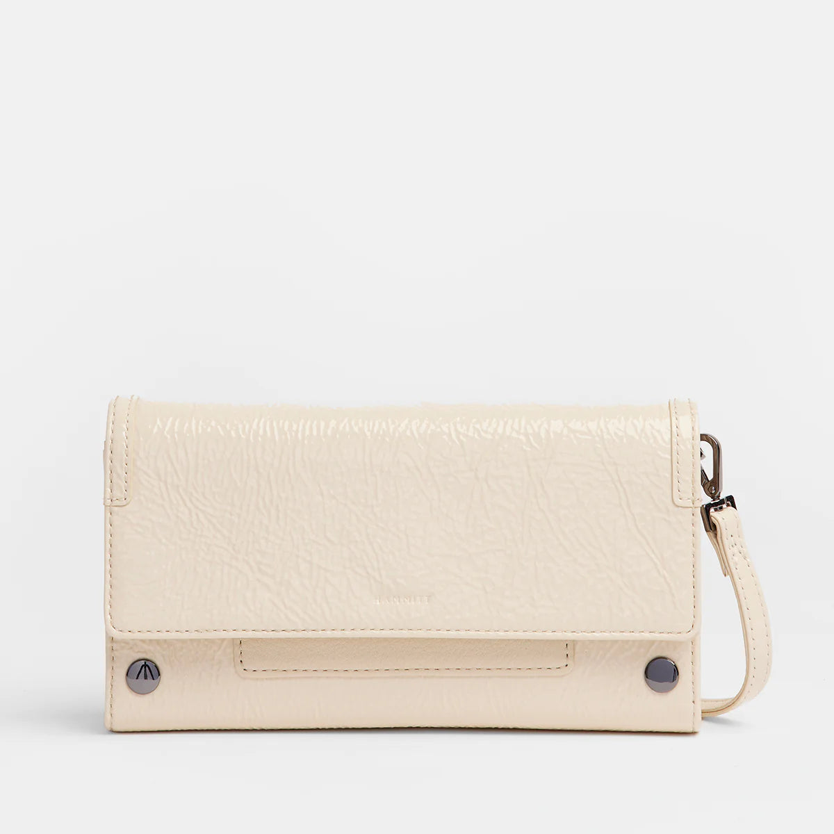 Hammitt Daniel Medium Satchel Bag in Marina Glaze/Gunmetal