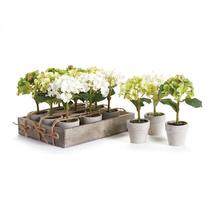 MINI HYDRANGEA POTTED 7", SET OF 12 BY NAPA HOME & GARDEN