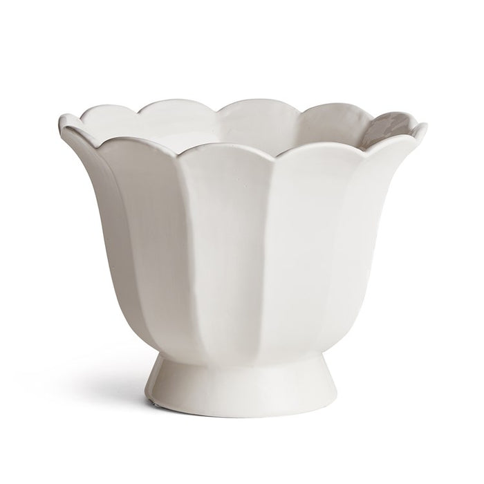 MIRABELLE FLUTED CACHEPOT LARGE BY NAPA HOME & GARDEN