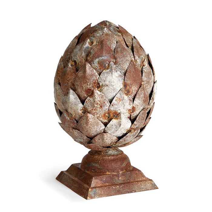 WEATHERED METAL ARTICHOKE FINIAL SMALL BY NAPA HOME & GARDEN