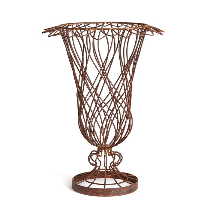 WEATHERED METAL WIRE VASE BY NAPA HOME & GARDEN