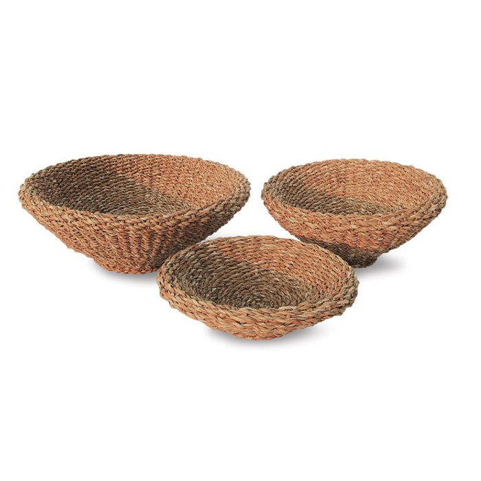 SEAGRASS SHALLOW TAPERED BASKETS, SET OF 3 BY NAPA HOME & GARDEN