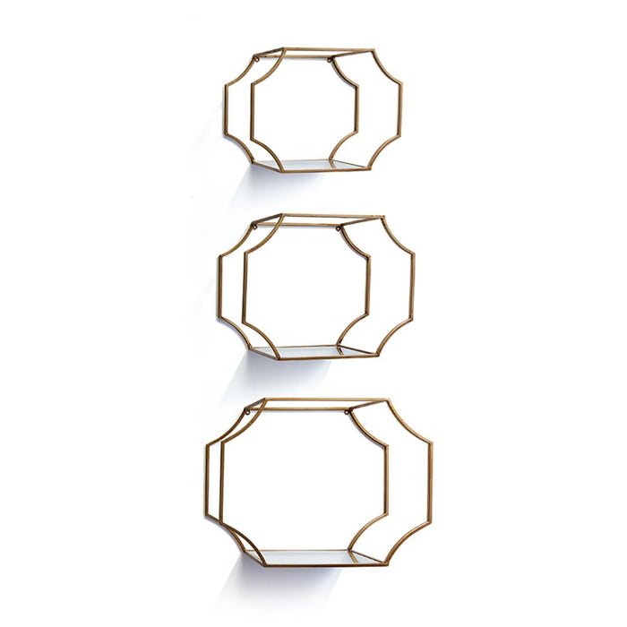 HUDSON MIRRORED WALL SHELVES, SET OF 3 BY NAPA HOME & GARDEN