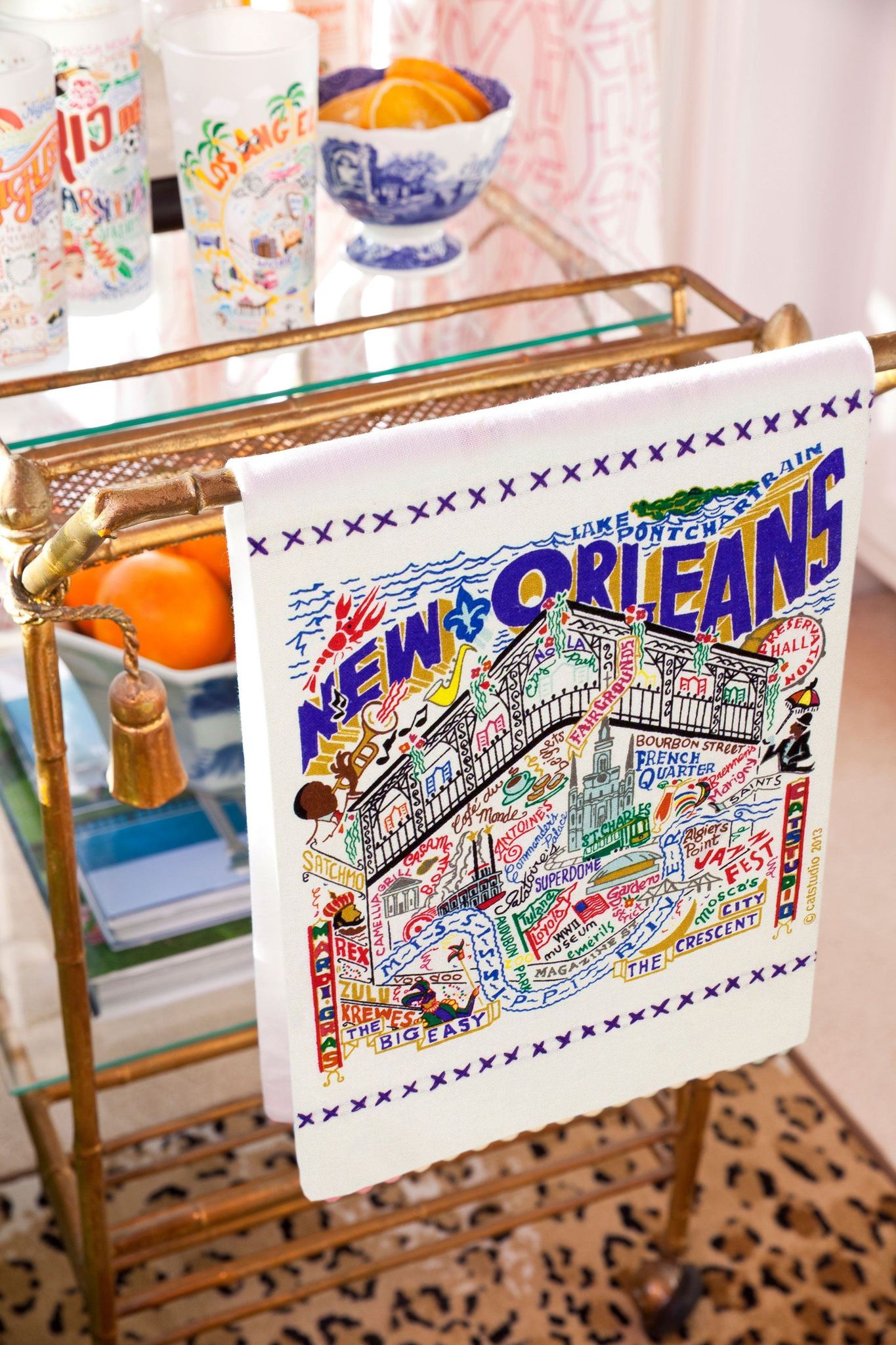 NEW ORLEANS DISH TOWEL BY CATSTUDIO - A. Dodson's
