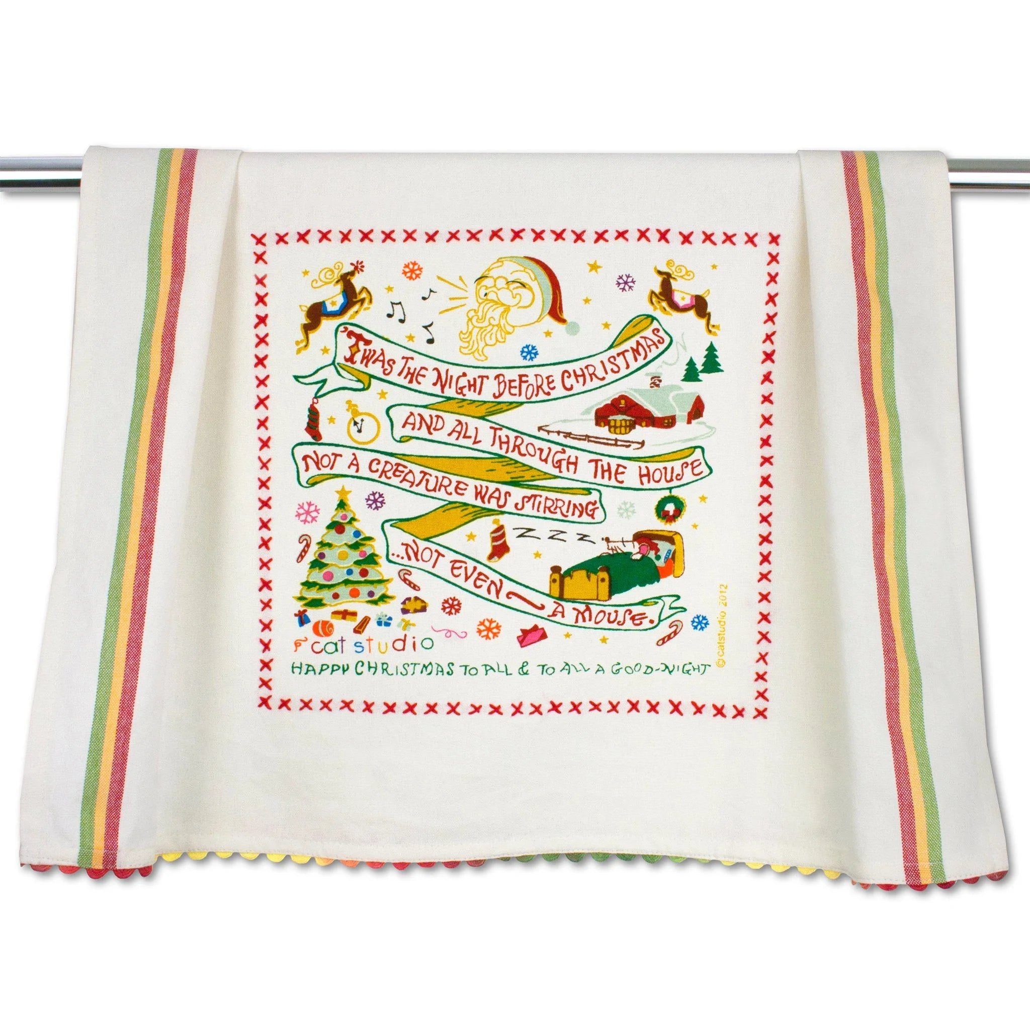 NIGHT BEFORE CHRISTMAS DISH TOWEL - A. Dodson's