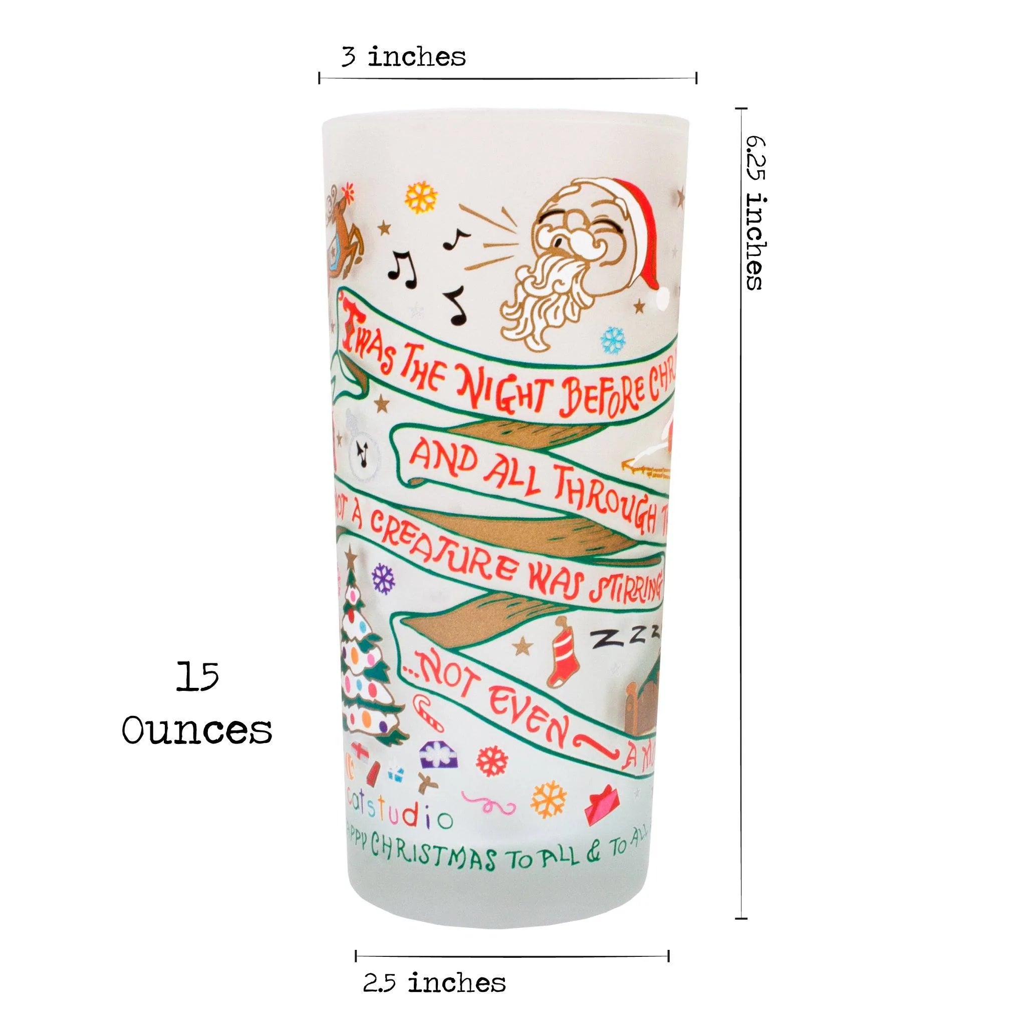 NIGHT BEFORE CHRISTMAS GLASS BY CATSTUDIO - A. Dodson's