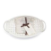 Ceramic Bread Basket with Towel By Demdaco