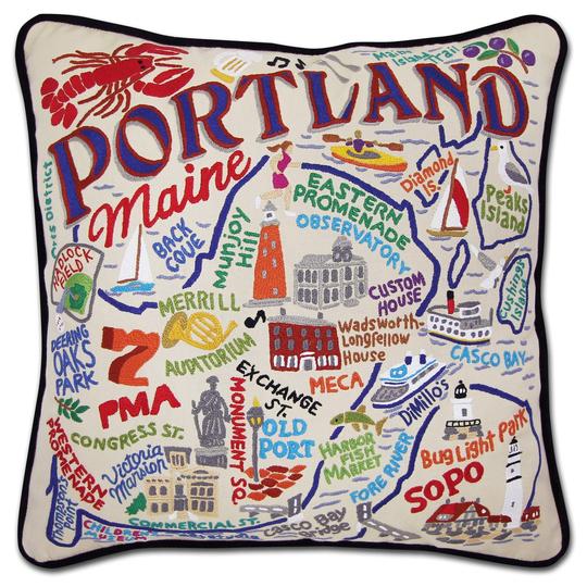 PORTLAND, ME PILLOW BY CATSTUDIO