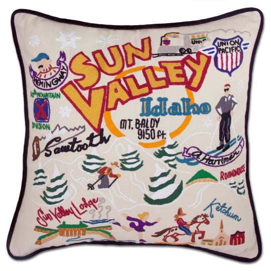 SKI SUN VALLEY PILLOW BY CATSTUDIO - A. Dodson's