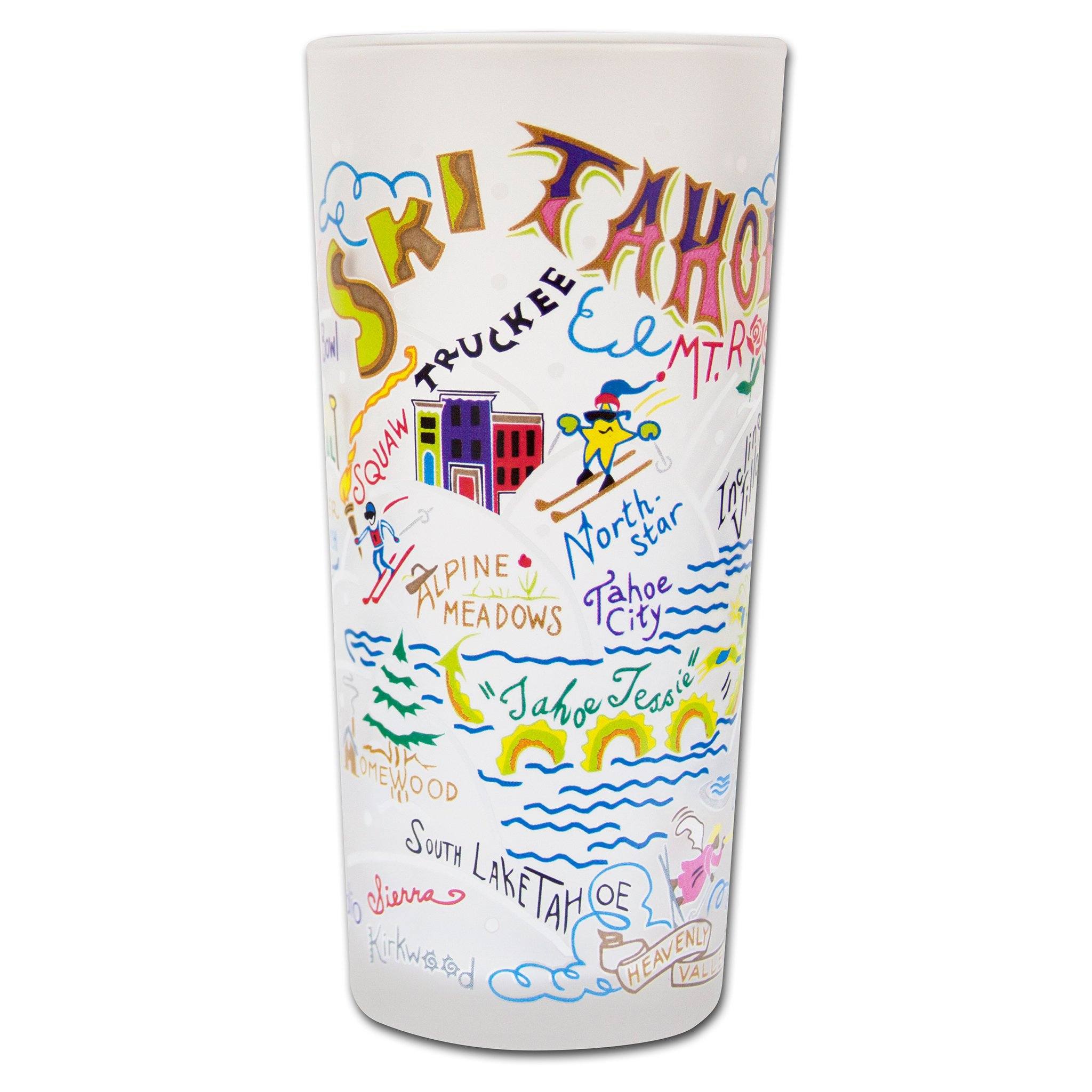 SKI TAHOE GLASS BY CATSTUDIO - A. Dodson's