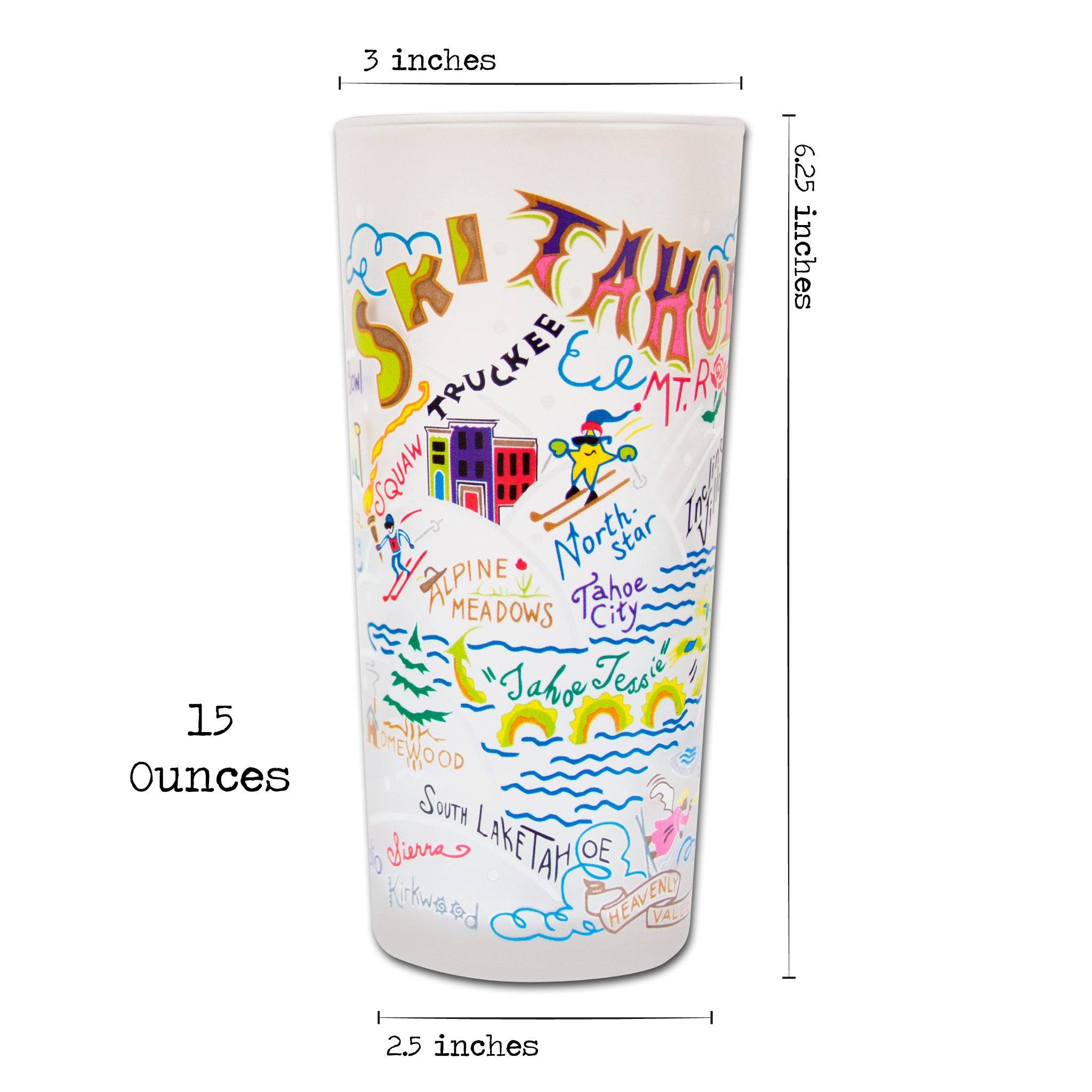 SKI TAHOE GLASS BY CATSTUDIO - A. Dodson's