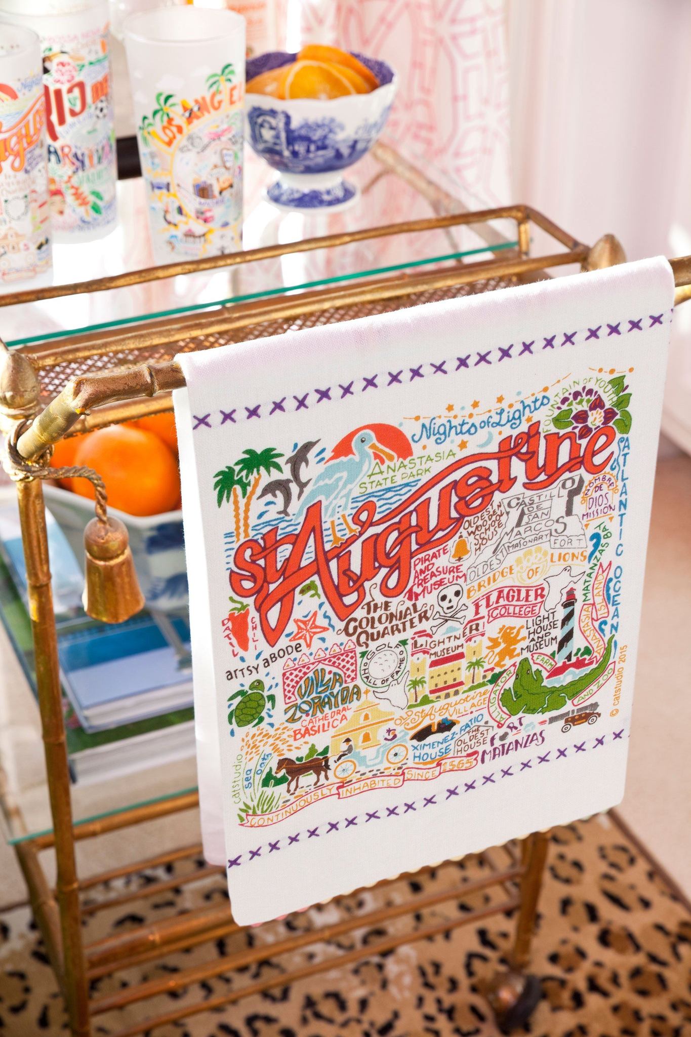 ST AUGUSTINE DISH TOWEL BY CATSTUDIO - A. Dodson's