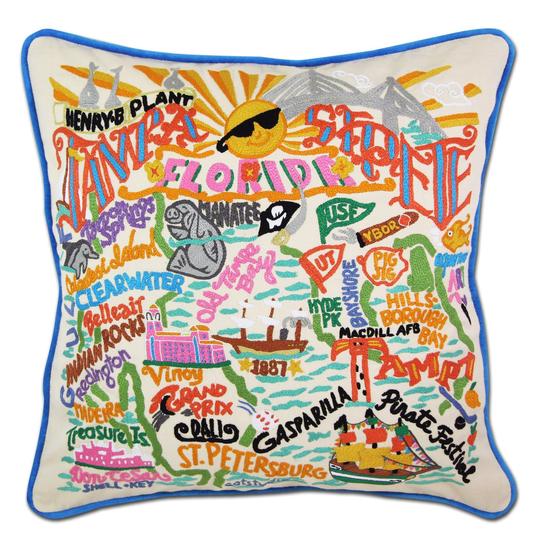 TAMPA-ST. PETE PILLOW BY CATSTUDIO
