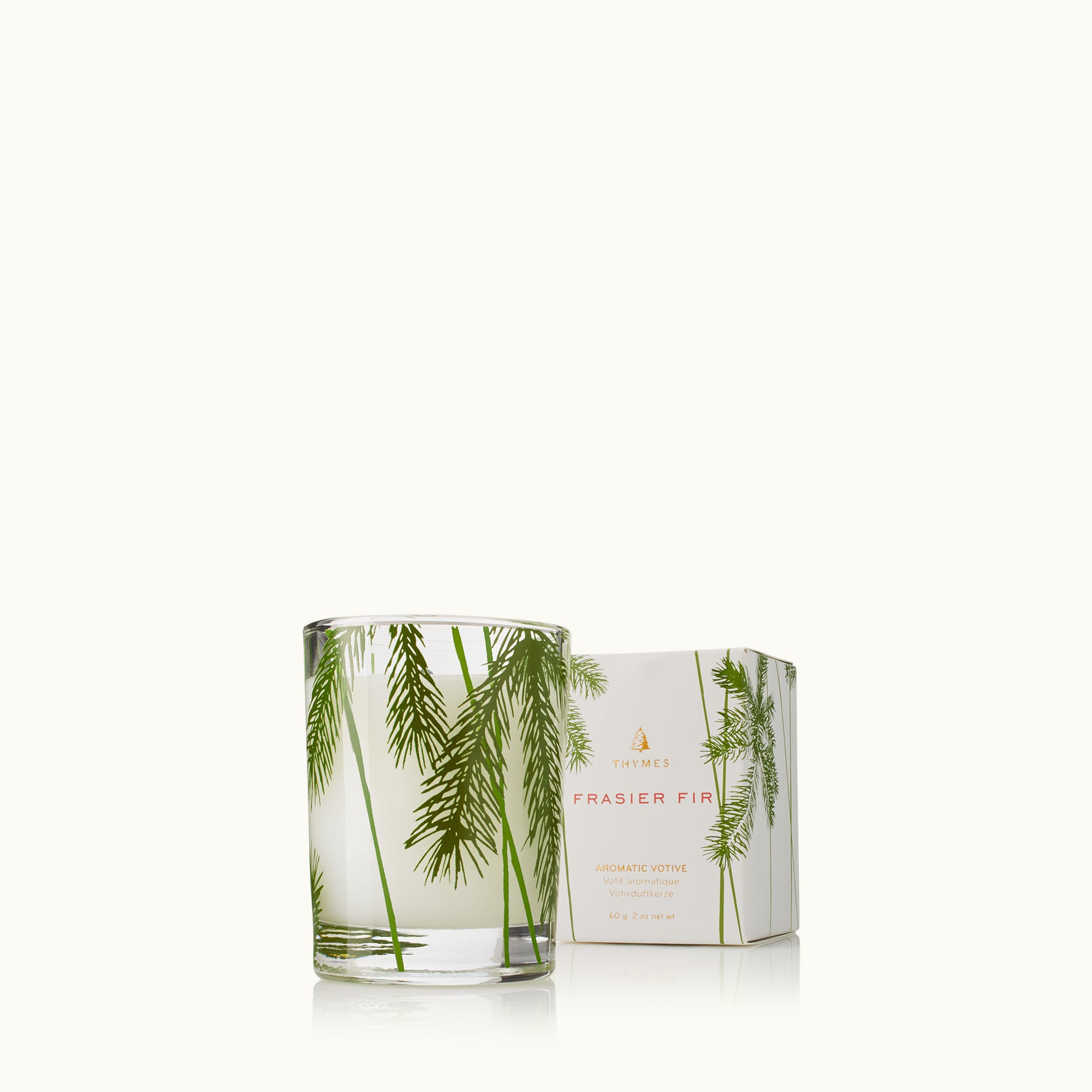 FRASIER FIR VOTIVE CANDLE - PINE NEEDLE DESIGN
