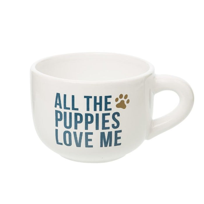 Ceramic Puppies Love Me Cappuccino Mug