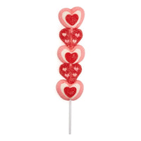 Heart Kabob Hand-Decorated Marshmallow and Jelly Hearts Lollipop