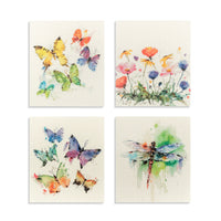 Butterflies Dish Cloths - Set of 4